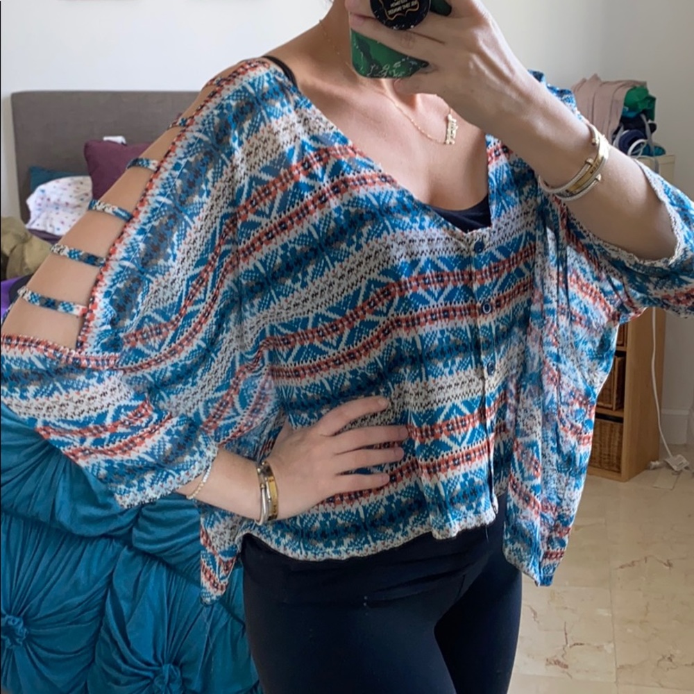 Sheer cutout blouse - Picture 3 of 4